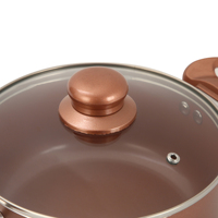 Ensemble de casseroles modernes en aluminium moulé écologique 5 pièces avec revêtement céramique antiadhésif et compatible induction