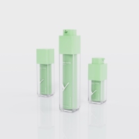 Flacon pompe sans air de luxe en PP de 15 ml, 30 ml, 50 ml, forme carrée/ronde, couleur personnalisable, emballage pour parfum, lotion, shampoing