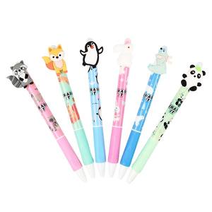 O&Q Kids Wisbare Gelpen Plastic 0.5mm Schattige Cartoon Dieren Stijl Blauw Kantoor School Gebruik Fabriek Directe Groothandel Kantoorartikelen Pen - Product Image 2