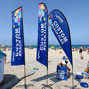 Op Maat Gemaakte Pride Veren Vlag Voor Strand Traan Vliegende Banner Promotionele Reclame Vlaggenmast Strandvlaggen - Product Image 1