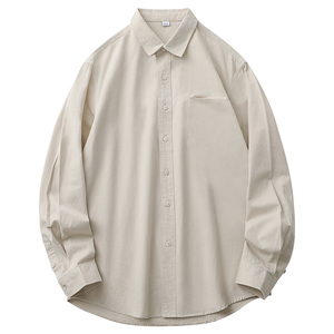 長袖メンズシャツ 春秋モデル コットン製 高級感 カジュアル 無地 ヴィンテージシャツ メンズ - Product Image 6