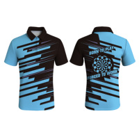 Polo respirant en gros pour hommes, impression par sublimation, maillot personnalisé, chemises de fléchettes