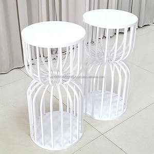 Furun Wedding Cake Stands Plinthe en acier inoxydable Piédestal Cylindre Dessert Table pour événement Party Decor - Product Image 4