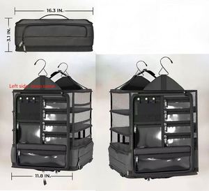 Organisateur de sacs à main suspendu personnalisé pour porte, avec 3 étagères murales en tissu pour rangement de petits objets - Product Image 4