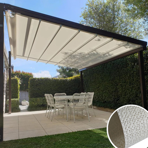 Tissu d'isolation thermique pare-soleil, tissu enduit résistant pour toit de pergola rétractable - Product Image 1