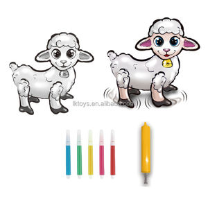 幸運なおもちゃペイント描画おもちゃDIYカラフル手描画インフレータブルかわいいデザイン空気シリンダー付き羊 - Product Image 1