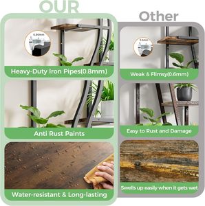 ชั้นวางดอกไม้สำหรับงานแต่งงาน สำหรับจัดแสดงในร้านค้า ชั้นวางต้นไม้ทรงสูง 7 ชั้น พร้อมไฟปลูกต้นไม้ในร่ม ชั้นวางต้นไม้เข้ามุม ชั้นวางโลหะชุบโครเมียม - Product Image 3