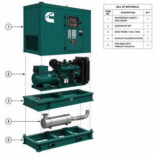 เครื่องกำเนิดไฟฟ้าดีเซลแบบเงียบคุณภาพสูง เสียงเบา 50kva กำลังไฟฟ้าต่อเนื่อง - Product Image 5