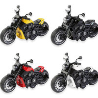 Modèle de moto de course miniature à l'échelle 1:12, construction en alliage et plastique avec fonction de recul, lumières et effets sonores