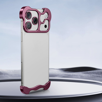 Coque de protection d'angle en métal pour iPhone 18 Pro 17 Air 16E 15 14 Plus 13 12 18 Pro Max, pare-chocs en aluminium anti-chute avec protection d'objectif