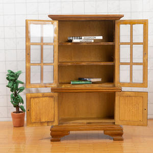 Miniatura 1:12 Gabinete de vidrio moderno Colección 1:12 Modelo Casa de muñecas Artesanía Muebles brillantes Adornos en madera - Product Image 4