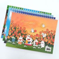 Carnet de dessin A4 épais à spirale Little Rabbit pour enfants, avec motifs de dessins animés mignons, pour croquis, art, peinture et gouache, 60 feuilles