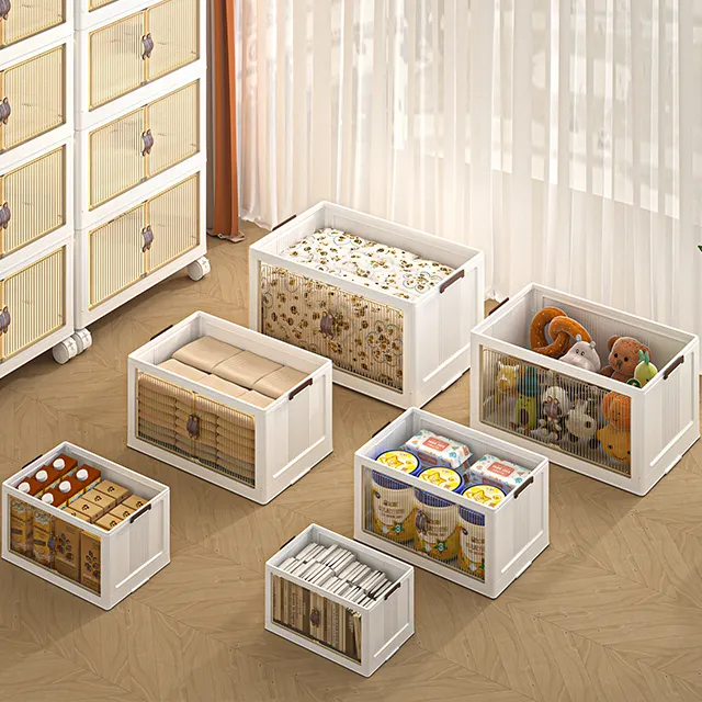 Rmier Transparant 70Cm Breed Meerlaags Opvouwbare Opbergkast Voor Huishoudelijke Babydoeken Kinderspeelgoed Boeken Snackcontainer