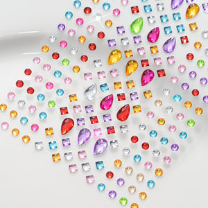 3D colorido cuadrado lágrimas Rhinestone cuerpo cara pegatinas joya DIY tatuaje pegatinas Rhinestone cara joyas tatuaje temporal - Product Image 4