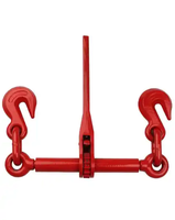Tendeur à cliquet forgé rouge G70 avec anneau de corde, certifié CE/GS, 1/4'' et 5/16'' pour remorques
