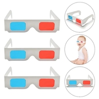 Lunettes 3D Rouge Bleu Carton Papier Lunettes 3D TV Film Jeu Lunettes Portable Universel 3D Jeu Réel Cinémas Accessoire