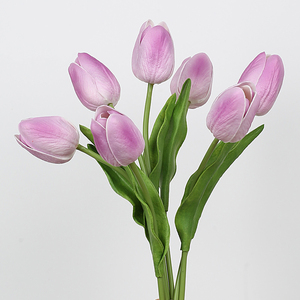Hoa giả PU bán buôn, bó hoa tulip cưới mới, trang trí phòng khách nhà cửa, hoa giả có cảm giác như thật - Product Image 6
