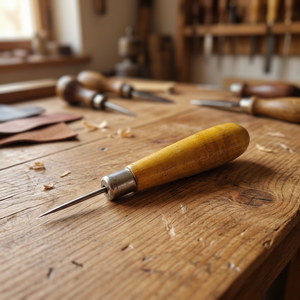 Aguja de punta fina con mango de madera para bisutería, manualidades con cuentas, enhebrado, nudos, tallado en cera, herramienta artesanal | GS105 - Product Image 3