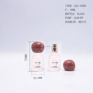 Nouveau populaire cosmétique de luxe 10ml 30ml 50ml <span class=keywords><strong>100ml</strong></span> rond en verre transparent bouteille de <span class=keywords><strong>parfum</strong></span> haut de gamme personnalisé avec pompe de pulvérisation couvercle sphérique - Product Image 4