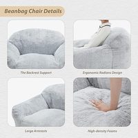 Pouf en fausse fourrure marron personnalisé, imperméable, design européen moderne, mobilier d'intérieur/extérieur, canapé-lit, chaise de détente
