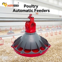 Agrieso Nouveau Système d'alimentation automatique pour poulets de chair (humide/sec) en PP durable avec garantie de 2 ans pour ferme avicole commerciale