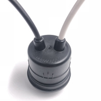 Nouveauté, douille de lampe en porcelaine à vis 660W 600V avec fil, douille de lampe Edison en silicone E27