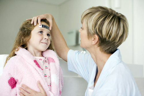 MM-TC009 Cloth Baby Child Forehead Temperature Measuring Fever Scan Pvc Color Change Thermometer Sticker