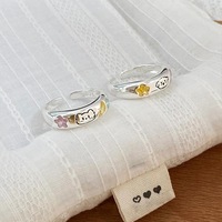 Niedlicher Katzen- und Hunde-Ring, offen, verstellbar, kreativer Persönlichkeits-Schmuck für Frauen, Geschenk für den Alltag