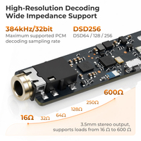 Module audio numérique USB d'usine, prend en charge DSD256, égaliseur DSP 10 bandes, enregistrement et télécommande intégrée Android, pour ODM de produits audio