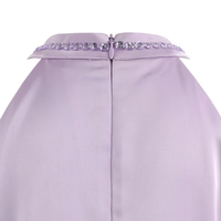 Robe de soirée en satin pour filles, lavande, col licou, garniture en cristal, ourlet bouffant, style princesse, pour enfants, boutique de robes de demoiselles d'honneur
