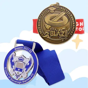 Médailles personnalisées Sports Métal 3D Alliage de zinc Judo Basketball Karaté Taekwondo Marathon Finisher Club Logo Médailles personnalisées
