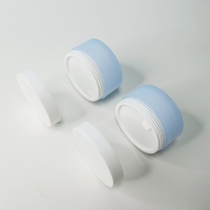 Luxury 100g 150g Body Butter Blue <b>Plastic</b> <b>Jar</b> Face Cream Lip Scrub Cosmetic Package Packaging Container PP <b>Plastic</b> <b>Jars</b> with Lid - Product Image 3