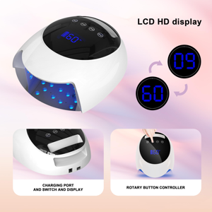 Công suất cao 72 wát LED <span class=keywords><strong>UV</strong></span> cao cấp Đèn hạt Nail đèn để sử dụng trong chuyên nghiệp tiệm nail sạc Nail đèn - Product Image 3