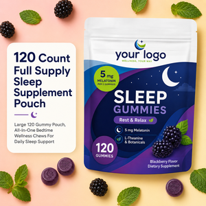 Gomitas ODM para Dormir Naturalmente, Ayuda para la Hora de Acostarse, Relaja el Cuerpo y la Mente, Sin Estimulantes Agresivos, Sabor a Mora, 120 Unidades - Product Image 5