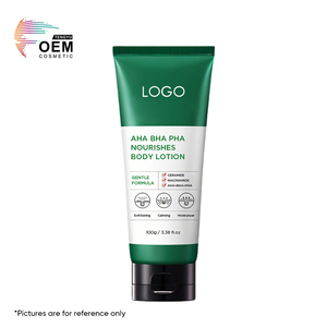 Fabrication de soins corporels sur mesure, formule douce exfoliante, lissante, <span class=keywords><strong>AHA</strong></span> <span class=keywords><strong>BHA</strong></span> <span class=keywords><strong>PHA</strong></span>, nourrissante, <span class=keywords><strong>lotion</strong></span> pour le corps pour peaux sèches - Product Image 1