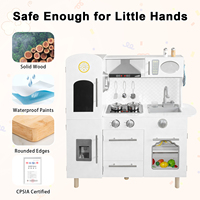 Ensemble de cuisine éducatif en bois MDF avec accessoires - Jouet de jeu de rôle préscolaire de luxe pour enfants