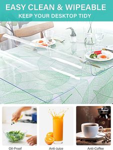 Brand New Semi-finished Products Welding Curtain Clear Soft <strong>Sheet</strong> Transparent Waterproof Pvc <strong>Dinning</strong> <strong>Table</strong> Cover - Product Image 2