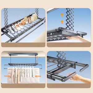 Home balcony intelligent telescopic automatic lifting folding electric drying rack - Product Image 4