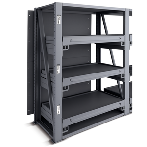 Fami System Ar Rear <b>Wall</b> <b>Shelf</b> 1050x2210 Mm Dark Grey Ral7000 For Storage <b>Wall</b> <b>Mounting</b> - Product Image 3