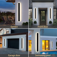 Luminaire linéaire extérieur pour jardin, applique murale pour terrasse, entrée, façade, lumière solaire LED extérieure