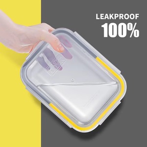Set di Contenitori <span class=keywords><strong>in</strong></span> <span class=keywords><strong>Vetro</strong></span> per la Conservazione degli Alimenti con Coperchi Ermetici, Senza BPA, Adatti a Microonde e Lavastoviglie - Product Image 3