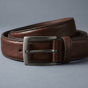 Ceinture Formelle Homme en Cuir Véritable Noir avec Boucle Carrée Solide en Cuir de Vachette – Vente en Gros Personnalisée - Product Image 1