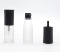 Tube Lip Gloss Emas Berbentuk Bunga Mawar dengan Tutup Sekrup, Bahan ABS, Logo Custom Sablon Sutra, Tube Kosmetik Kosong untuk DIY Buatan Tangan