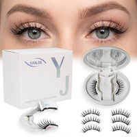 Ensemble de cils magnétiques 3D doux, cils magnétiques doublement puissants, imperméables, longue durée, faits à la main, réutilisables, en matériau PBT, cils recourbés