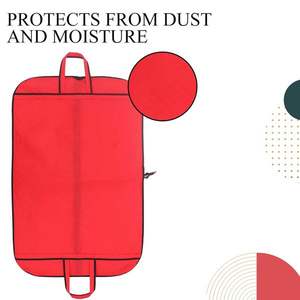 Nouvelle couverture de manteau de voyage léger rouge RC en relief pour costumes sac de protection de vêtement Durable idéal pour les voyages d'affaires et les vacances - Product Image 4