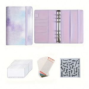 Carnet de budget à spirales A5 personnalisé avec couverture en cuir, reliure à anneaux et base élastique, idéal pour la planification - Product Image 2