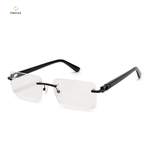 Tùy Chỉnh Sang Trọng Kinh Doanh Kính Đọc Sách Chất Lượng Chống Ánh Sáng Màu Xanh Không Có Vành Kính Khung Quang Học Cho Nam Giới Và Phụ Nữ - Product Image 2