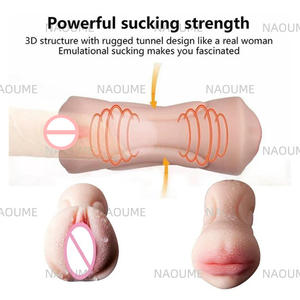 핫 세일 현실적인 질 남성 자위대 <span class=keywords><strong>2</strong></span> in 1 섹스 토이 입과 질 포켓 음모 자위 컵 남성용 성인 섹스 토이 - Product Image 3