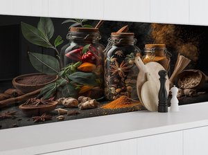 Hiện đại Tempered Glass backsplash-nhà bếp gia vị thiết kế backsplash tường nghệ thuật HD in Tempered Glass Painting - Product Image 6