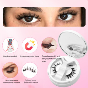 Cils magnétiques sans eye-liner, sans colle, réutilisables, ensemble <span class=keywords><strong>de</strong></span> cils magnétiques avec applicateur - Product Image 4